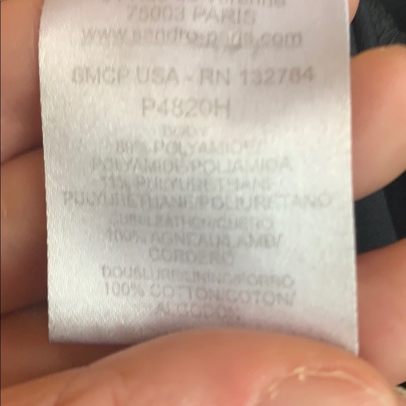 Sandro Black Leather Front Zip Trousers - Picture 9 of 10